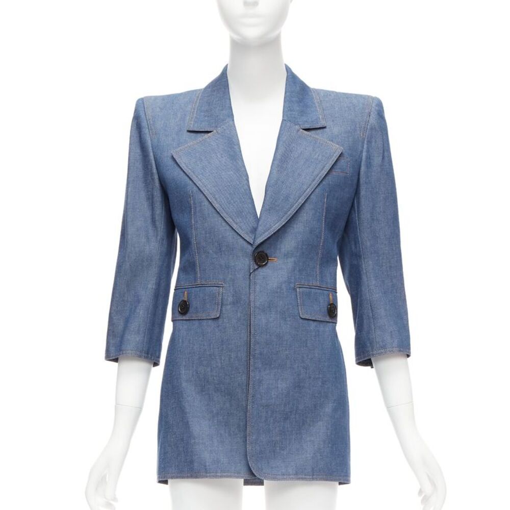 Saint Laurent 2022 Denim Blazer Mini Dress